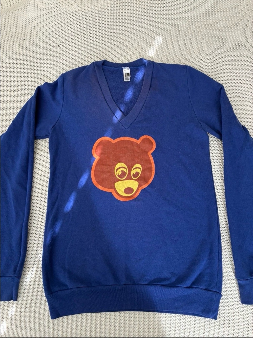 VTG Kanye West The College Dropout VNeck Sweater Men Size Small American Apparel